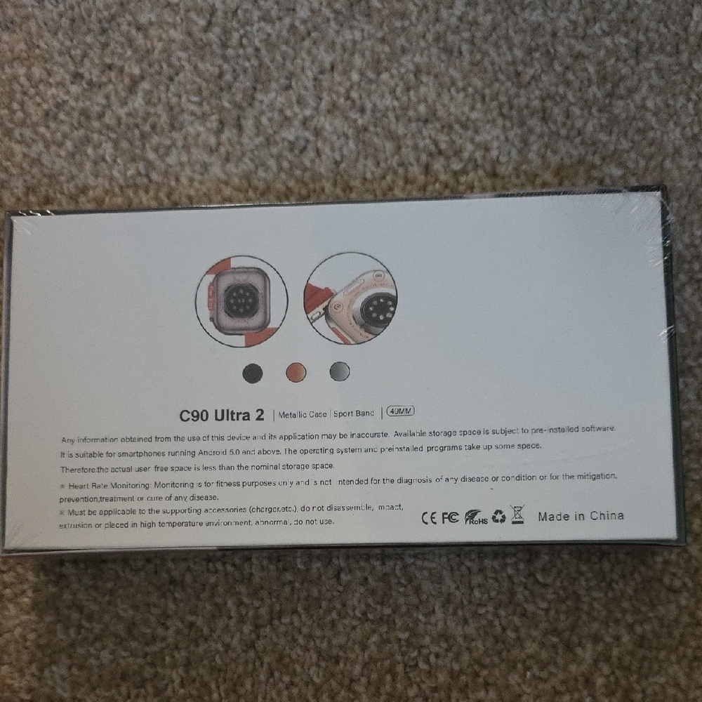 C90 Ultra 2 Smartwatch with Silver Band - Picture 2 of 3